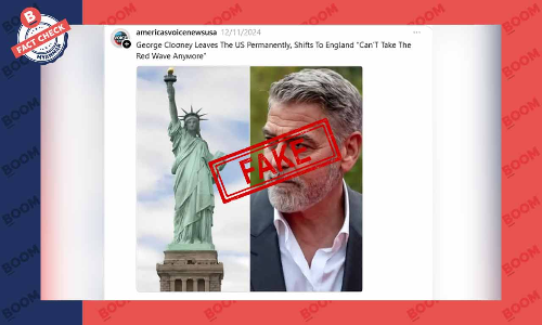 သရုပ်ဆောင် George Clooney က ထရမ့် ရွေးကောက်ပွဲ အနိုင်ရလို့ US က ထွက်ခွာတော့မယ်ဆိုတဲ့ သတင်းအတု